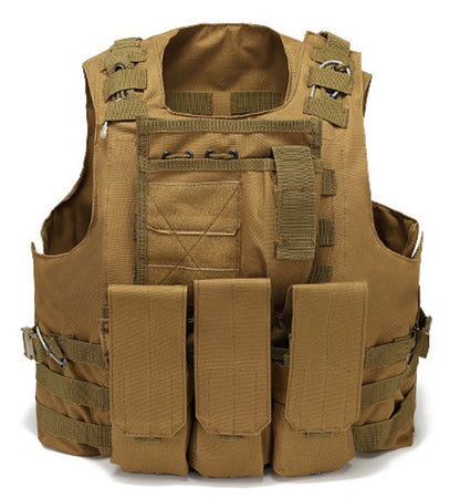 Tactical Vest Military Molle Plate Carrier Magazine Paintball CS Outdoor Velcro Protective Vest Hunting Vest (NF-YB-V012)
