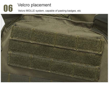 Tactical Vest Military Molle Plate Carrier Magazine Paintball CS Outdoor Velcro Protective Vest Hunting Vest (NF-YB-V017)