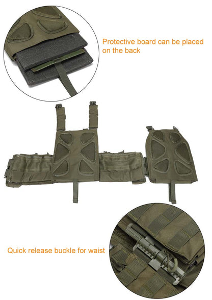 Tactical Vest Military Molle Plate Carrier Magazine Paintball CS Outdoor Velcro Protective Vest Hunting Vest (NF-YB-V019)