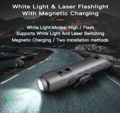 Tactical  LED Flashlight With Laser LED Torch High Power rechargeable LED flashlight Built-in lithium battery (NF-Y0191)