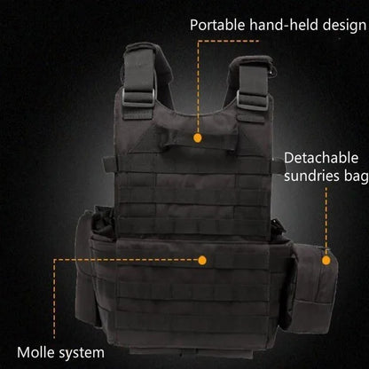 Tactical Vest Military Molle Plate Carrier Magazine Paintball CS Outdoor Velcro Protective Vest Hunting Vest (NF-YB-V011)
